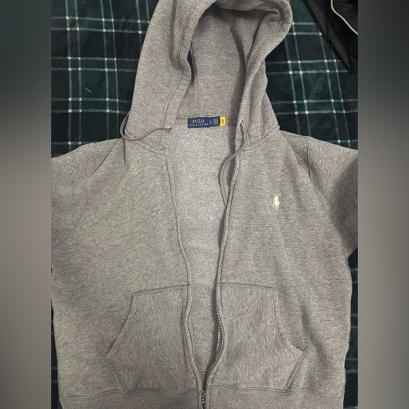 Polo Ralph Lauren Tops - Polo by Ralph Lauren Gray Zip-Up Hoodie